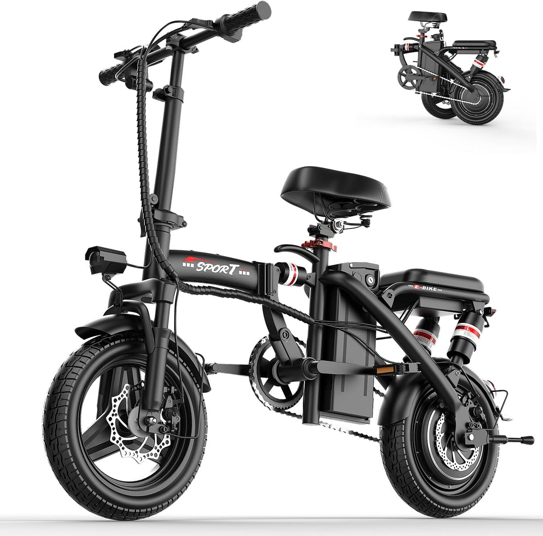 GWEIT 14-inch compact folding electric bicycle — black marketplace reference