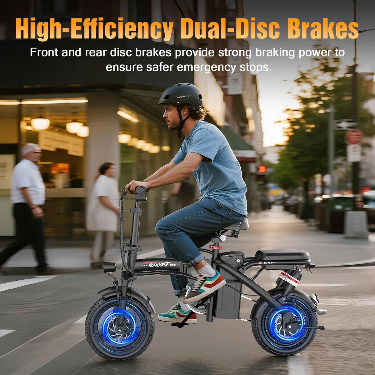 GWEIT compact e-bike with front and rear disc brakes
