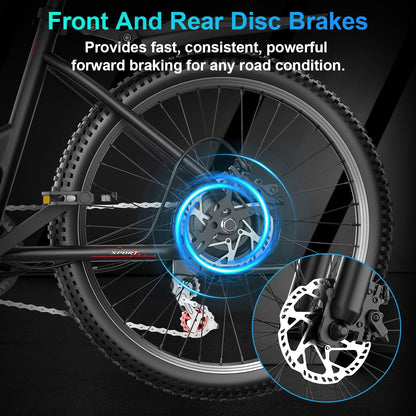 GWEIT GF26 MAX front and rear disc brakes
